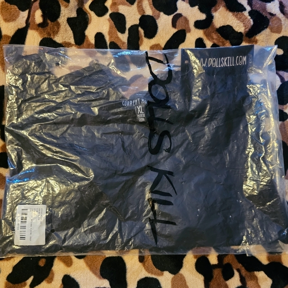 Dolls Kill Black O-Ring Crop Top
